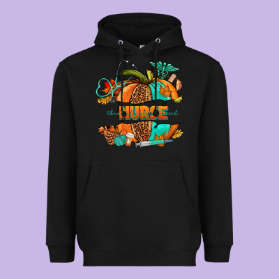 Pumpkin Nurse Heavyweight Hoodie Designed By Nancycooperartshop