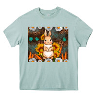 Arona Rabbit daisy sunflower leopard 20oz tumbler Heavy Core Tee - Neo Western