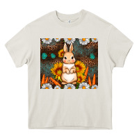 Cream Rabbit daisy sunflower leopard 20oz tumbler Heavy Core Tee - Neo Western