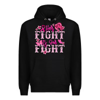 Black Her fight is our fight Cancer Awareness Premium Hoodie - HowdyJamesFarm