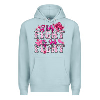 Blue Mist Her fight is our fight Cancer Awareness Premium Hoodie - HowdyJamesFarm