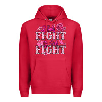 Cardinal Her fight is our fight Cancer Awareness Premium Hoodie - HowdyJamesFarm