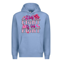 Colony Blue Her fight is our fight Cancer Awareness Premium Hoodie - HowdyJamesFarm