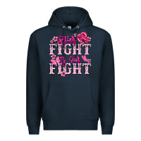 Navy Her fight is our fight Cancer Awareness Premium Hoodie - HowdyJamesFarm