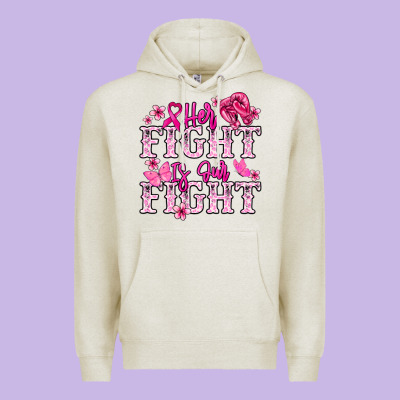 Her Fight Is Our Fight Cancer Awareness Premium Hoodie Designed By Howdyjamesfarm