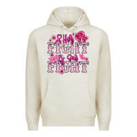 Oatmeal Heather Her fight is our fight Cancer Awareness Premium Hoodie - HowdyJamesFarm