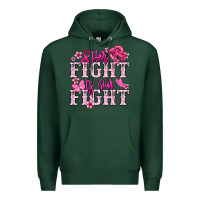 Sports Green Her fight is our fight Cancer Awareness Premium Hoodie - HowdyJamesFarm
