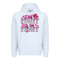 White Her fight is our fight Cancer Awareness Premium Hoodie - HowdyJamesFarm