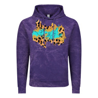 Cloud Purple glitter leopard turquoise patch Vintage Hoodie - AdoDesignShop