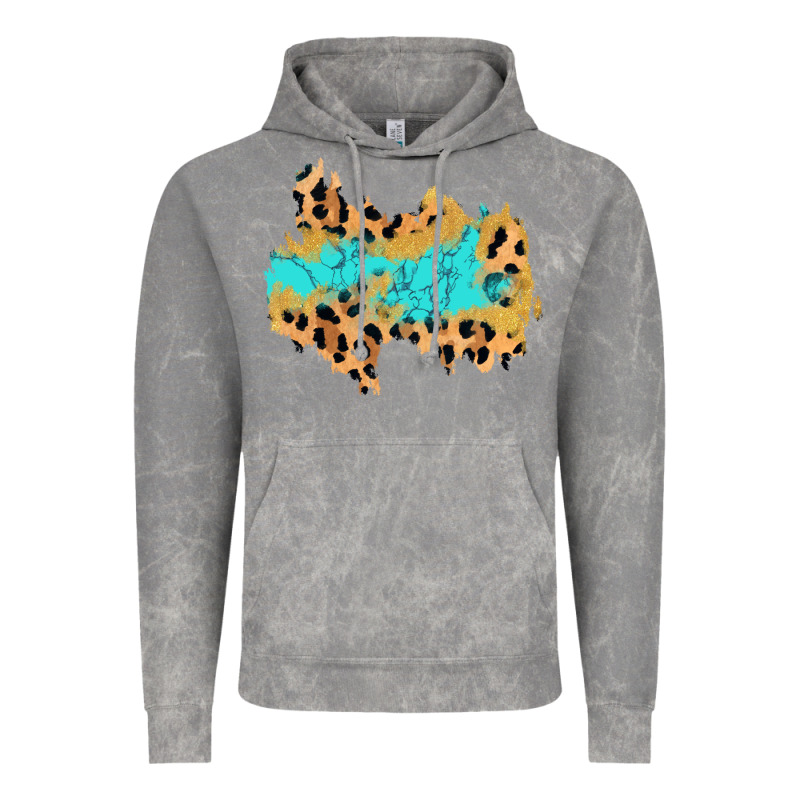 Glitter Leopard Turquoise Patch Vintage Hoodie by AdoDesignShop | Teevron