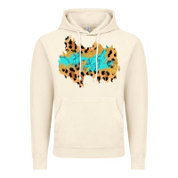 Vintage Artic glitter leopard turquoise patch Vintage Hoodie - AdoDesignShop