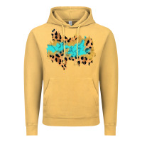 Vintage Mustard glitter leopard turquoise patch Vintage Hoodie - AdoDesignShop