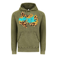 Vintage Olive glitter leopard turquoise patch Vintage Hoodie - AdoDesignShop