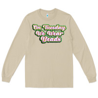 Mushroom on tuesday we wear beads Long Sleeve Tee - MaliasSmallBusiness