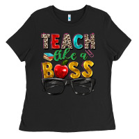 Black teach like a boss Ladies Tee - Zillion Design Studio