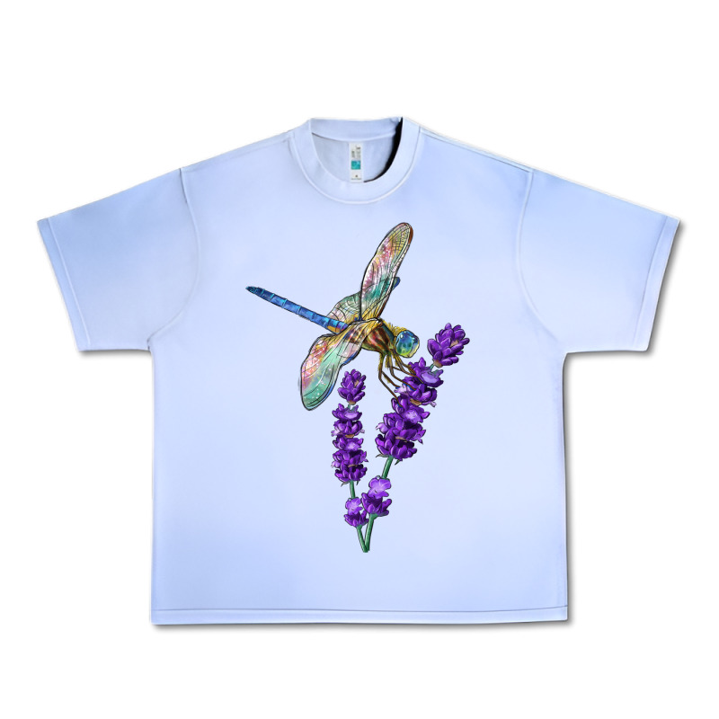Dragonfly With Lavender Urban Heavy Tee by LillyAllenDesigns | Teevron