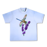 Grape Ice Dragonfly With Lavender Urban Heavy Tee - LillyAllenDesigns