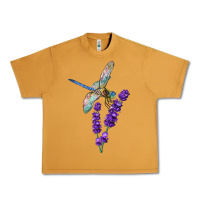 Peanut Butter Dragonfly With Lavender Urban Heavy Tee - LillyAllenDesigns