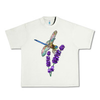 Pistachio Dragonfly With Lavender Urban Heavy Tee - LillyAllenDesigns