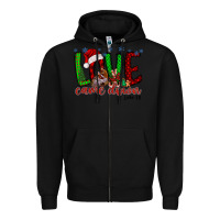 Black love came dow christmas Zipper Hoodie - RacoonDesign