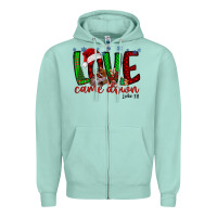 Seafoam love came dow christmas Zipper Hoodie - RacoonDesign
