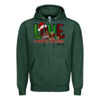 Sports Green love came dow christmas Zipper Hoodie - RacoonDesign