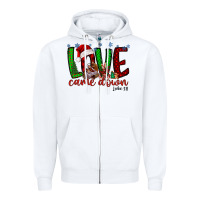White love came dow christmas Zipper Hoodie - RacoonDesign