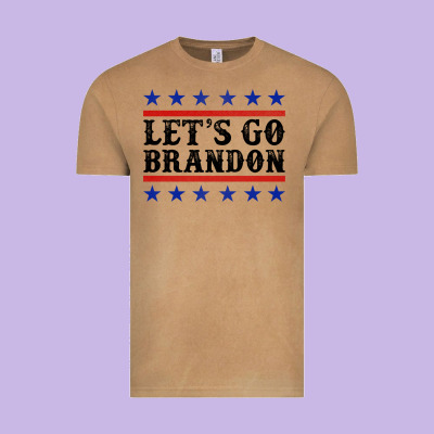 Let's Go Brandon American Flag Vintage Tee Designed By Jasminsmagicworld