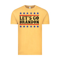 Vintage Mustard Let's Go Brandon American Flag Vintage Tee - Jasminsmagicworld