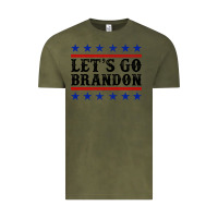 Vintage Olive Let's Go Brandon American Flag Vintage Tee - Jasminsmagicworld
