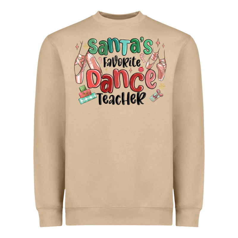 Santa's Favorite Dance Teacher Heavyweight Sweatshirt by MaliasSmallBusiness | Teevron