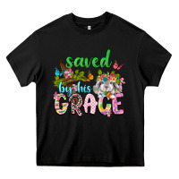 Black Saved by his grace Heavy Core Tee - Neo Western