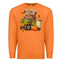 Carrot Heifer with Pumpkins Premium Sweatshirt - texasbilliewilder