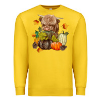 Lemon Heifer with Pumpkins Premium Sweatshirt - texasbilliewilder