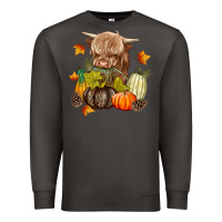 Smoke Heifer with Pumpkins Premium Sweatshirt - texasbilliewilder