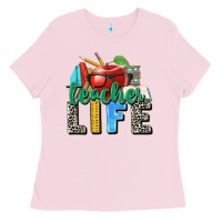 Bubblegum Pink teacher life Ladies Tee - Zillion Design Studio