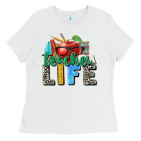 White teacher life Ladies Tee - Zillion Design Studio