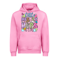 Fuchsia Pink Easter Day Little mister hops a lot Urban Hoodie - OliviaCreatesArt