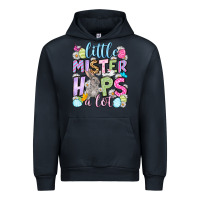 Navy Easter Day Little mister hops a lot Urban Hoodie - OliviaCreatesArt