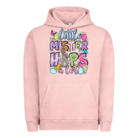 Pigment Salmon Easter Day Little mister hops a lot Urban Hoodie - OliviaCreatesArt