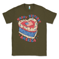 Army Green happy birthday america Classic Tee - MaliasSmallBusiness