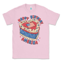 Bubblegum Pink happy birthday america Classic Tee - MaliasSmallBusiness