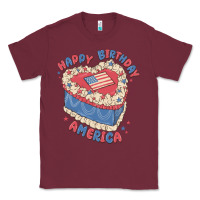 Burgundy happy birthday america Classic Tee - MaliasSmallBusiness