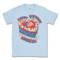 Dusty Blue happy birthday america Classic Tee - MaliasSmallBusiness