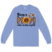 Colony Blue being a mom makes my life complete Long Sleeve Tee - MaliasSmallBusiness