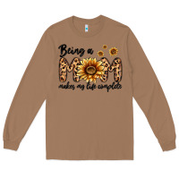 Toasted Coconut being a mom makes my life complete Long Sleeve Tee - MaliasSmallBusiness