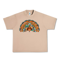 Turquoise Thanksgiving Turkey Rainbow Urban Heavy Tee | Teevron