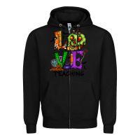 Black love taching halloween Zipper Hoodie - RacoonDesign