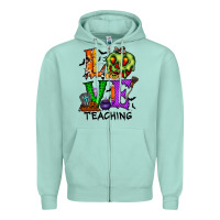 Seafoam love taching halloween Zipper Hoodie - RacoonDesign
