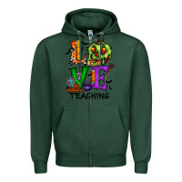 Sports Green love taching halloween Zipper Hoodie - RacoonDesign